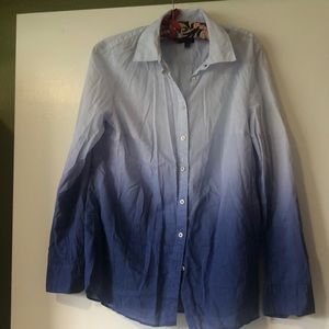 3/$13 Talbots Blue Fade Cotton button down